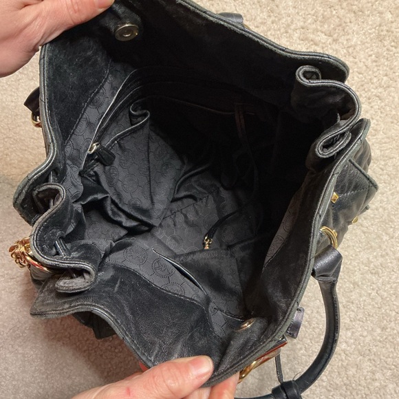 MICHAEL Michael Kors Black Quilted Shoulder Bag with Gold Studs - Picture 13 of 16